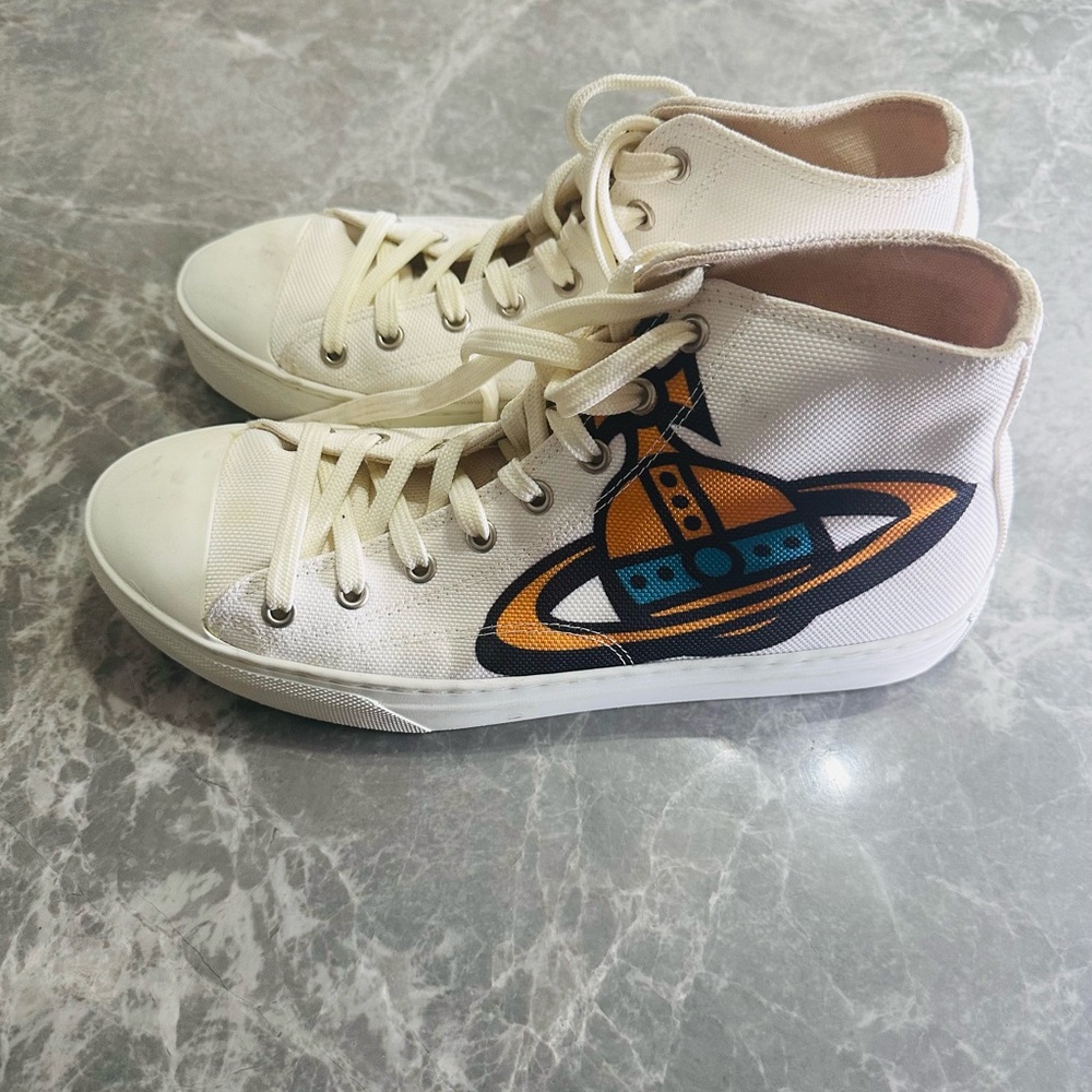 Vivienne Westwood Men's Flimsoll High-Top Sneakers A401 75636091 W SZ 10 $1000 - Picture 3 of 10